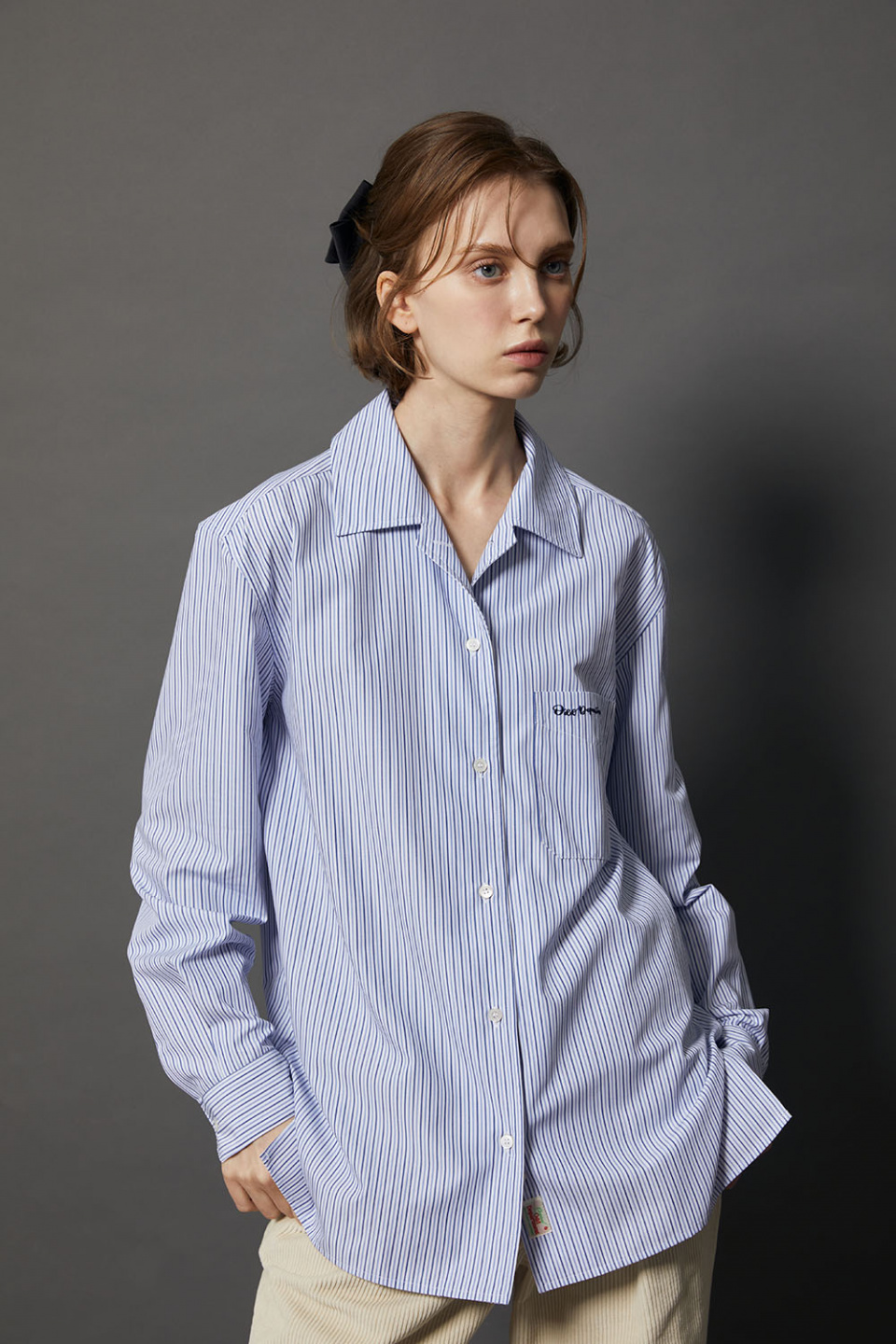 [오드 디파트먼트][WOMEN]Stripe Open Collar Shirt [W CONCEPT]