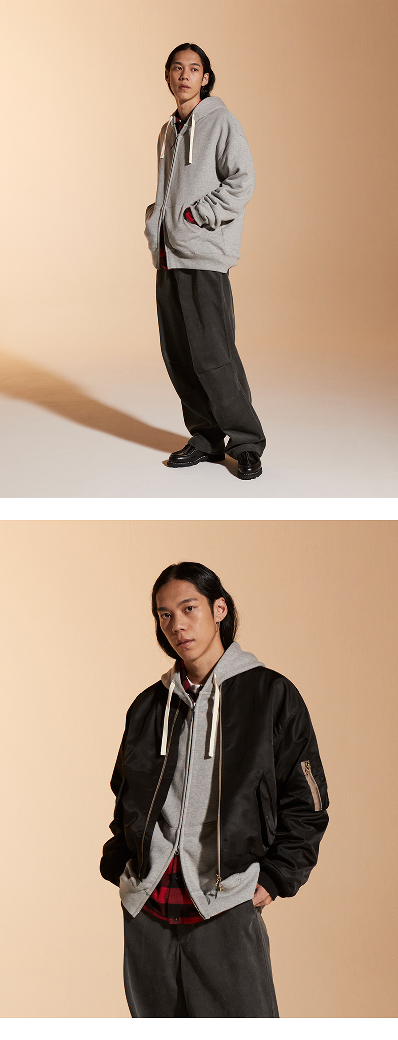【関税込み】Uniform Bridge グレー フェード フーディ MUSINSA公式 | UNIFORM BRIDGE zip up hoodie gray