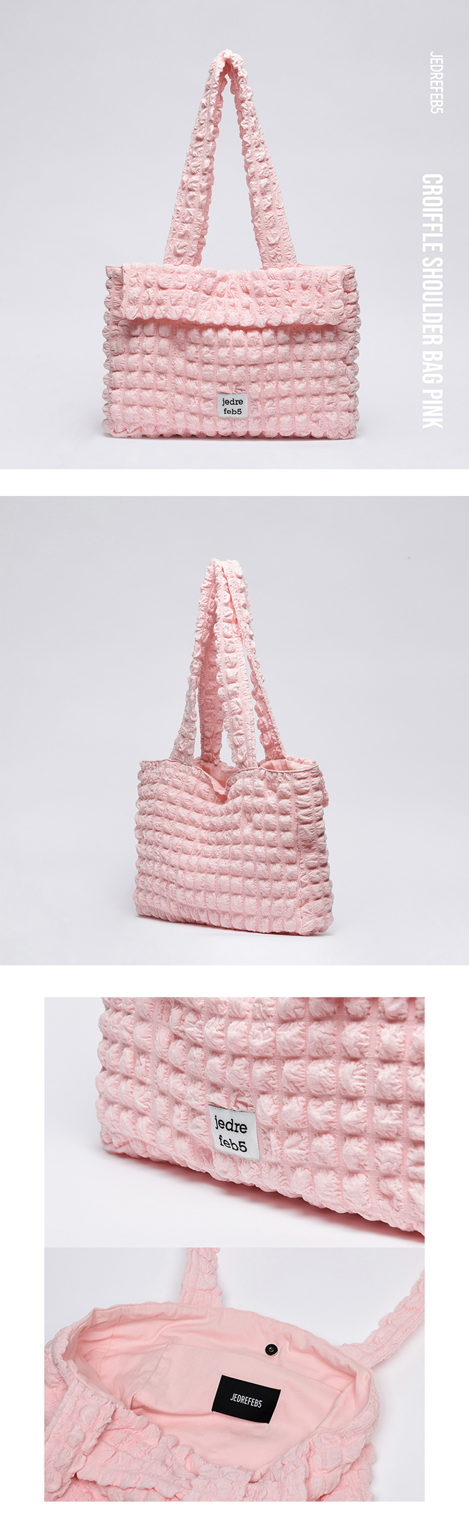 ☆JEDREFEB5☆ Croffle shoulder bag pink MUSINSA | JEDREFEB5 Croffle shoulder bag pink