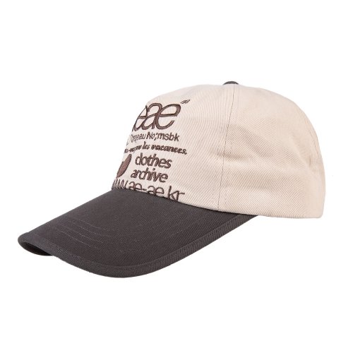 WEB LOGO 5PANNEL CAP [CHARCOAL/MOCA]