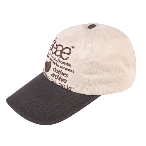 WEB LOGO 5PANNEL CAP [CHARCOAL/MOCA]