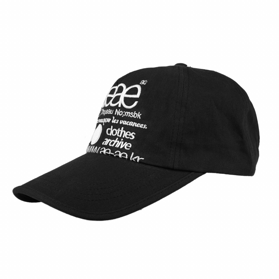 MUSINSA | AEAE WEB LOGO 5PANNEL CAP [BLACK]