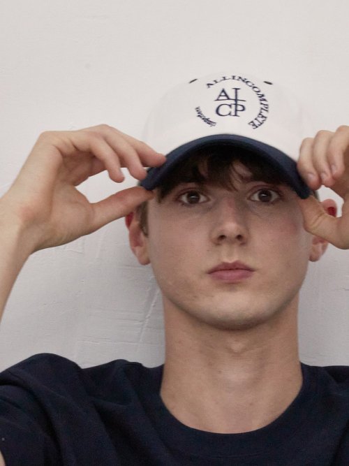 Round Logo Ball Cap (Navy&White)