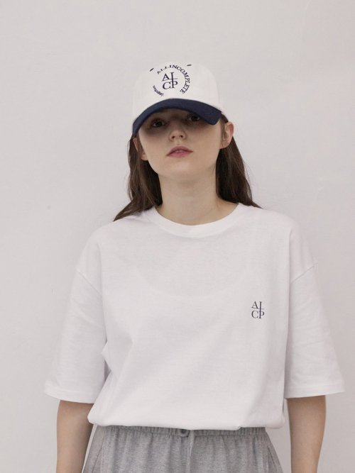 Round Logo Ball Cap (Navy&White)
