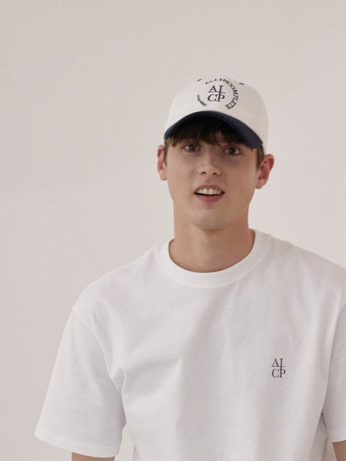 Round Logo Ball Cap (Navy&White)