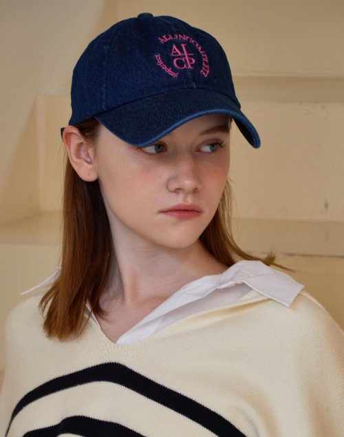 Round Logo Ball Cap (Dark Blue Denim)