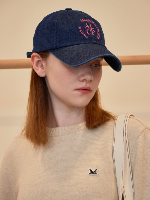 Round Logo Ball Cap (Dark Blue Denim)