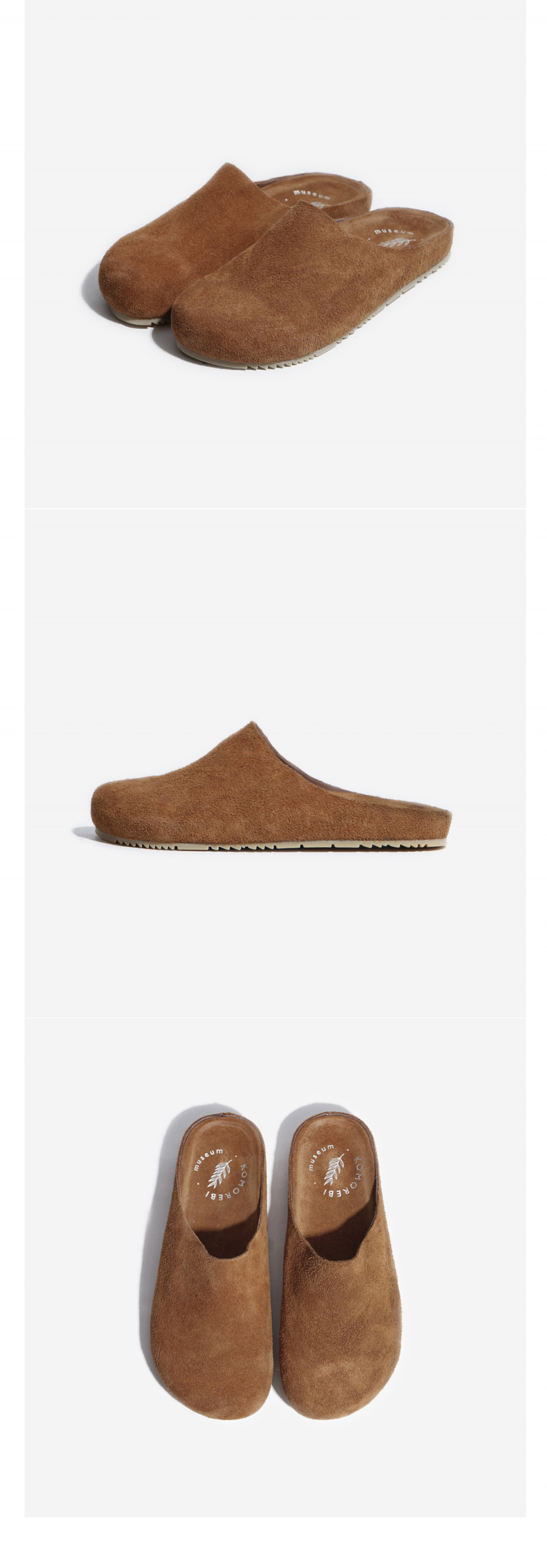 MUSINSA | KOMOREBI MUSEUM Unisex Handmade Suede Clog Sandals