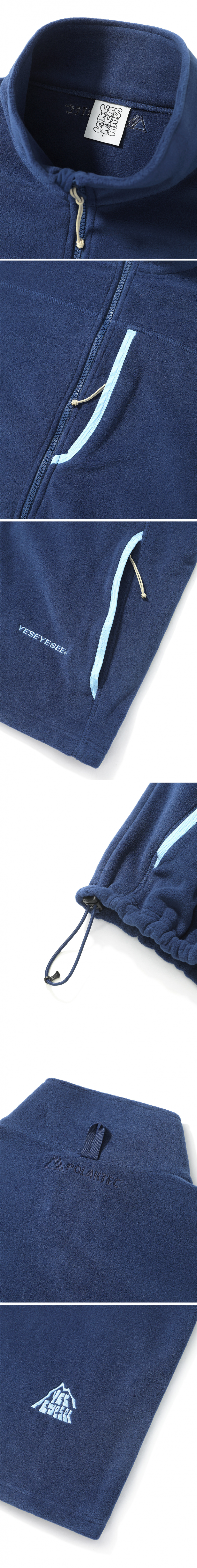 Polartec® Fleece Roomy Jacket Navy Blue 상세 이미지 2