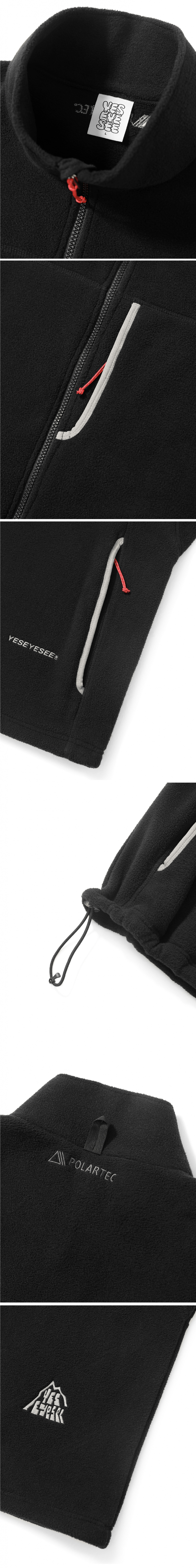 Polartec® Fleece Roomy Jacket Black 상세 이미지 2