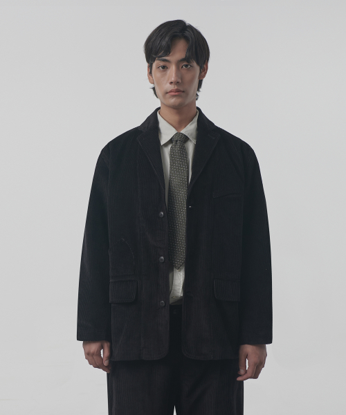 CORDUROY FATIGUE JACKET_BLACK