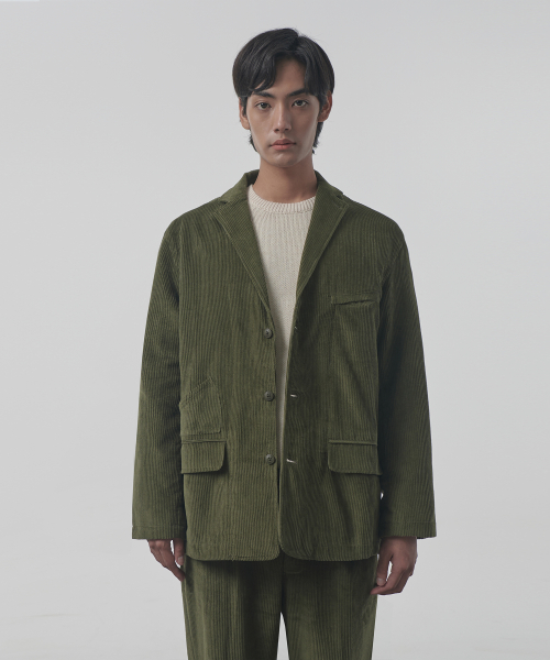 CORDUROY FATIGUE JACKET_OLIVE