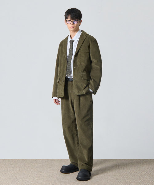 CORDUROY FATIGUE SET-UP_OLIVE