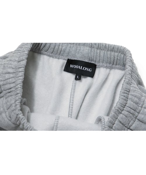 (기모)Signature relax wide pants - GREY