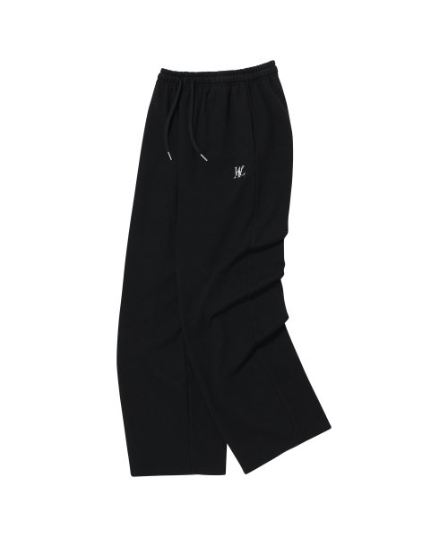 (기모)Signature relax wide pants - BLACK
