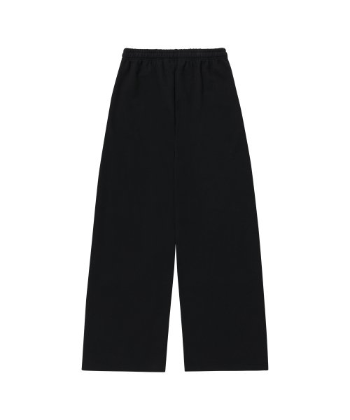 (기모)Signature relax wide pants - BLACK