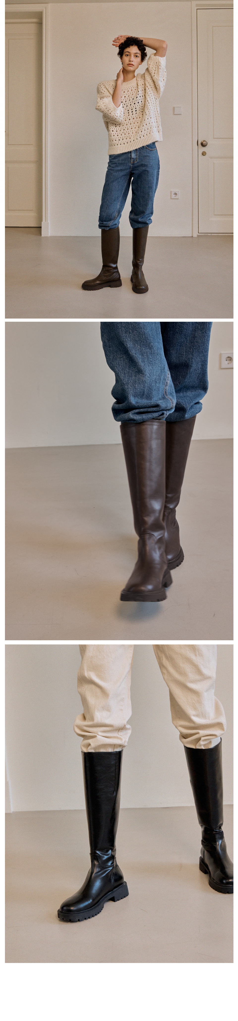 ◆KOMOREBI MUSEUM◆ Handmade Millisole Long Boots Brown Brow MUSINSA | KOMOREBI MUSEUM Handmade Millisole Long Boots ｜ Brown