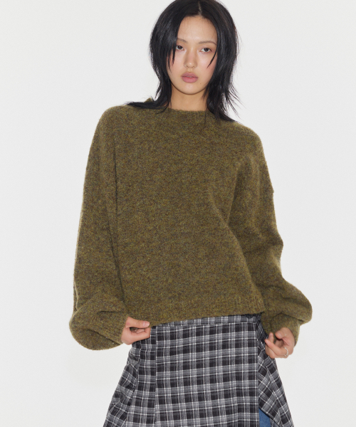 Soft Wool Oversized Pullover Round Knitwear 6 Colors