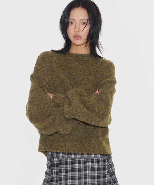 Soft Wool Oversized Pullover Round Knitwear 6 Colors