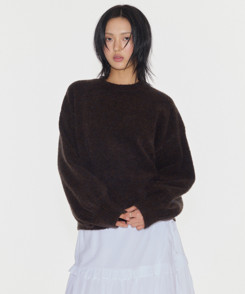 Soft Wool Oversized Pullover Round Knitwear 6 Colors