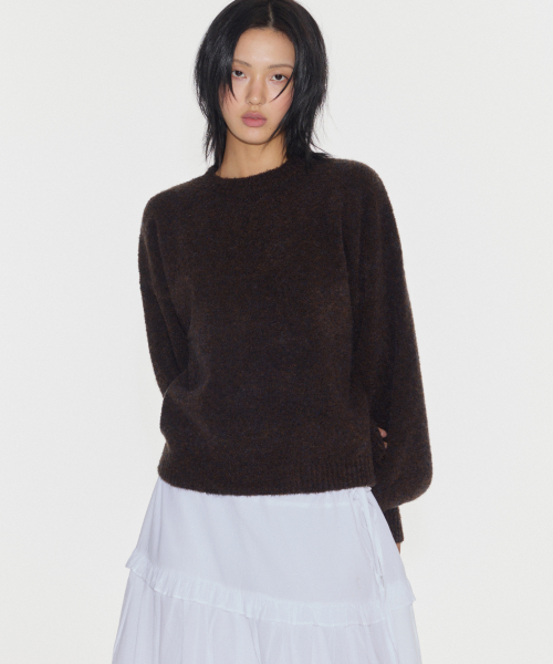 Soft Wool Oversized Pullover Round Knitwear 6 Colors