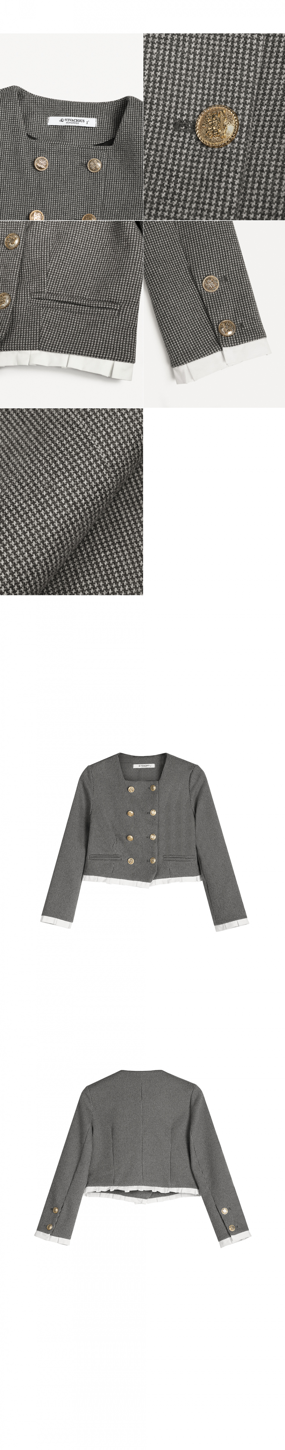 ジャケット AVANDRESS Hellen Shirt Layered Check Jacket BLACK AVANDRESS) Hellen Shirt Layered Check Jacket + Skirt S