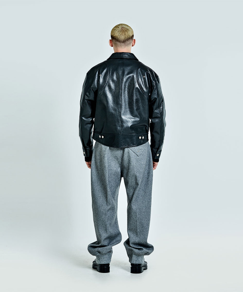 Tunnel Lining leather Jacket - Black