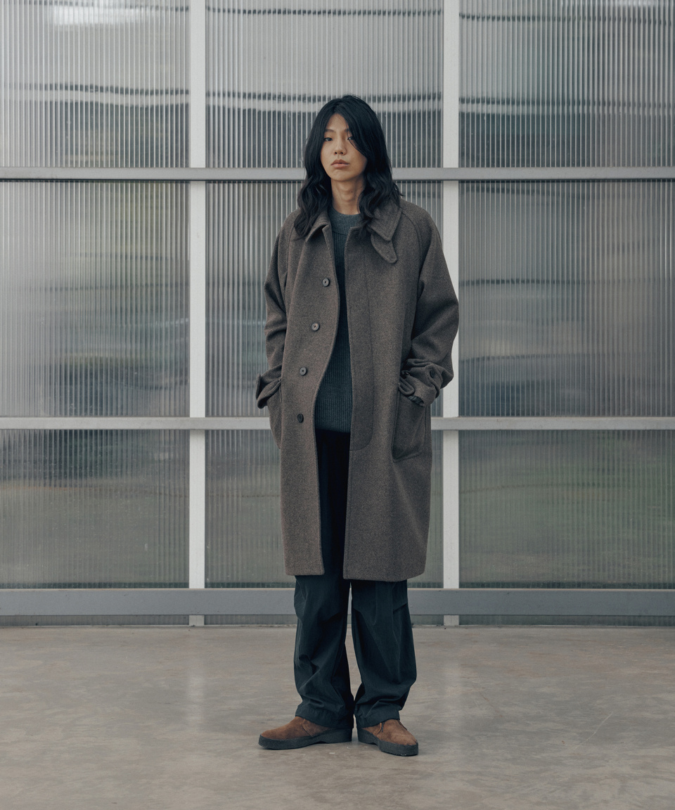 ANOTHER OFFICE Voyager Balmacaan Coat 3紺 ANOTHER OFFICE - 【残り一点】Voyager Bold Balmacaan Coat
