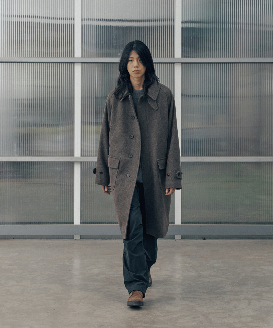 ANOTHER OFFICE Voyager Balmacaan Coat 3紺 ANOTHER OFFICE Voyager Balmacaan Coat 3紺