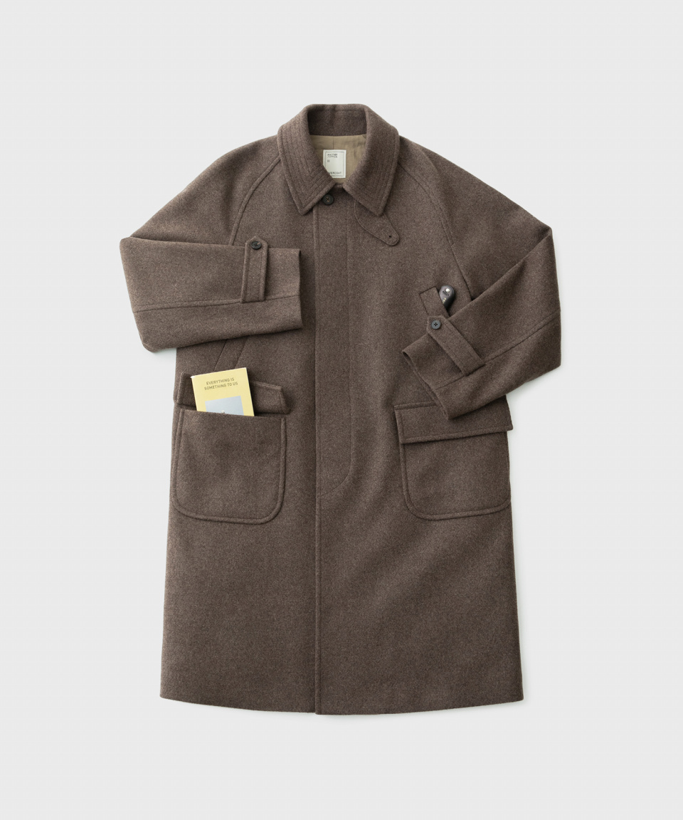 어나더 오피스(ANOTHER OFFICE) Voyager Balmacaan Coat (Mink