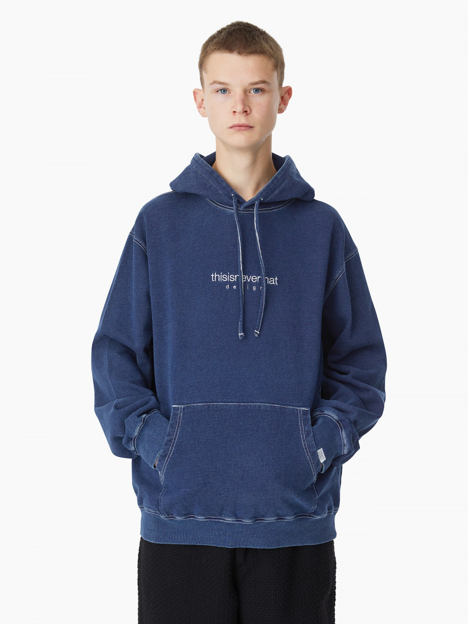 디스이즈네버댓(THISISNEVERTHAT) Indigo Dyed Hoodie Indigo - 사이즈 & 후기 | 무신사
