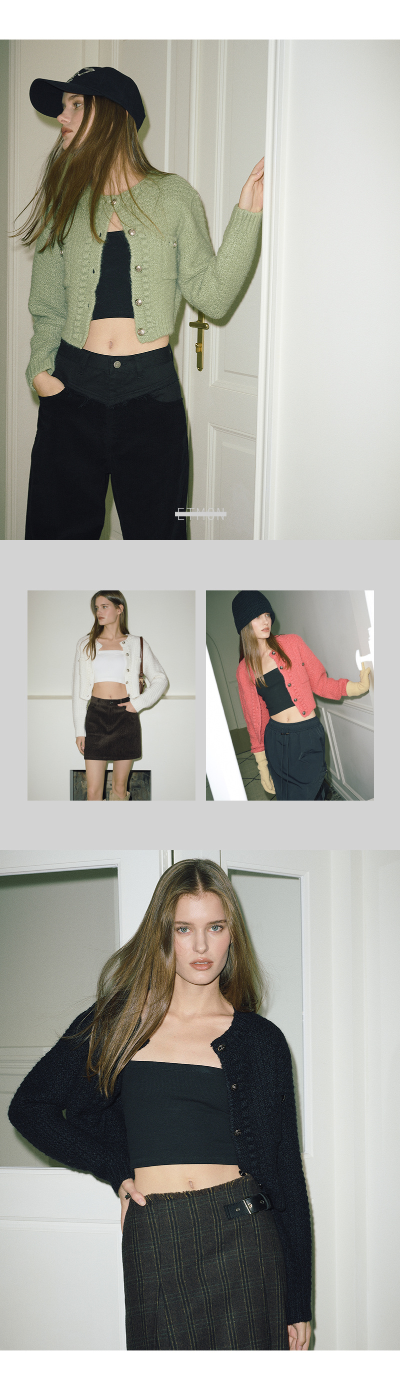 ★ETMON★ Summer Tweed Cardigan Jacket Mint JK140SMM27 Designer fashion, Seoul-fully created | W Concept