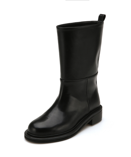 라운드 토 와이드 미들부츠 412246023 (3.5cm/1color)