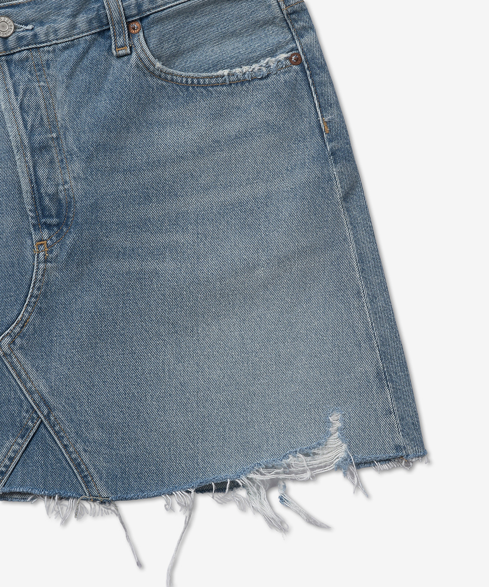 ミニスカート AGOLDE Chris Cross Denim Skirt Light Blue A30411141SBOL A304 MUSINSA | AGOLDE Chris cross denim skirt - Light Blue