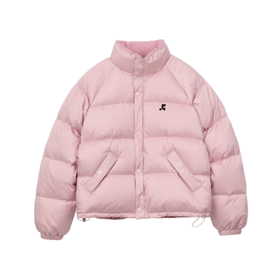 MUSINSA | REST&RECREATION RR LOGO DOWN JACKET - PINK