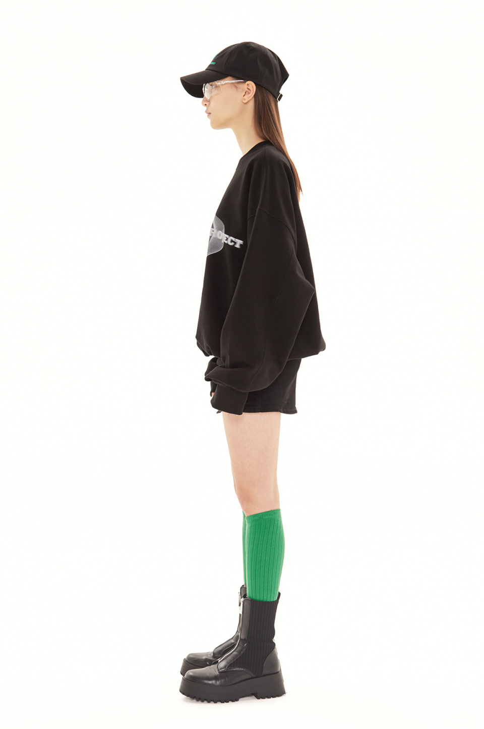 MUSINSA | THE IDENTITY PROJECT Identity ball cap [black-green]