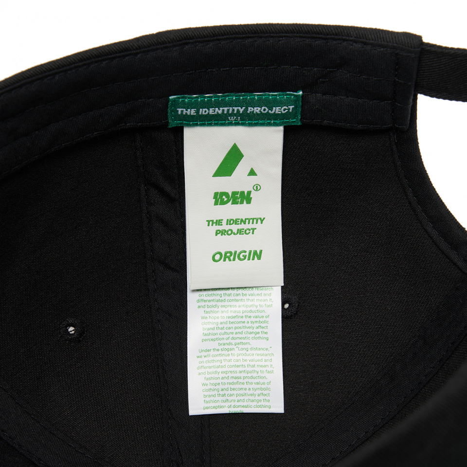 【THE IDENTITY PROJECT】Identity ボールキャップ(black-green) THE IDENTITY PROJECT】Identity ボールキャップ(black-green