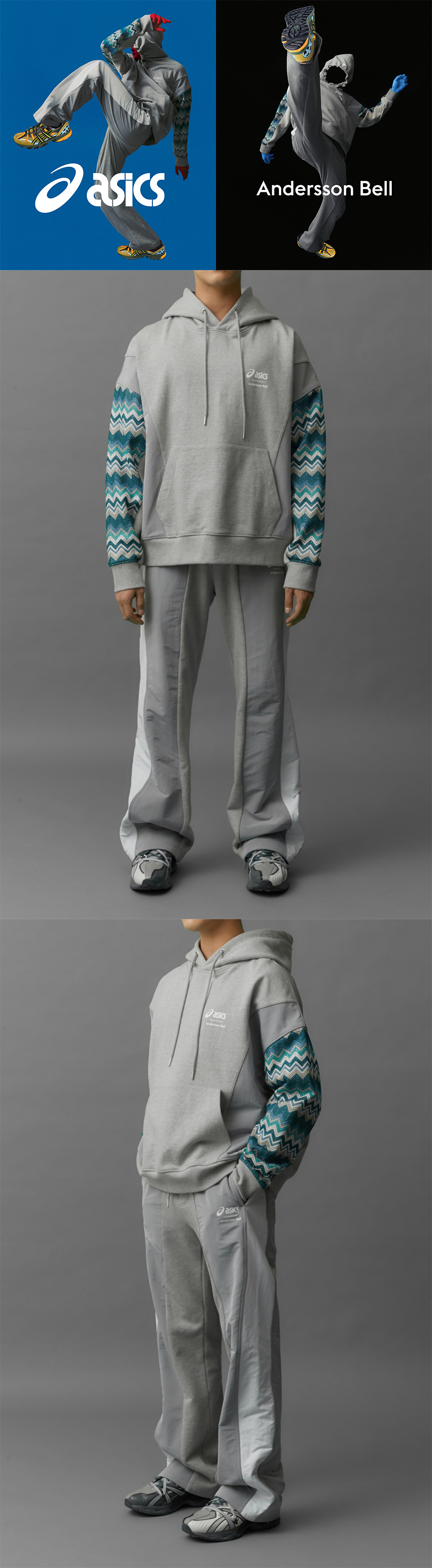 ★ANDERSSON BELL★ AB Contrast Hoodie atb924uGrey ASNFWTBU92 앤더슨벨(ANDERSSON BELL) AB Contrast Hoodie atb924u(Grey