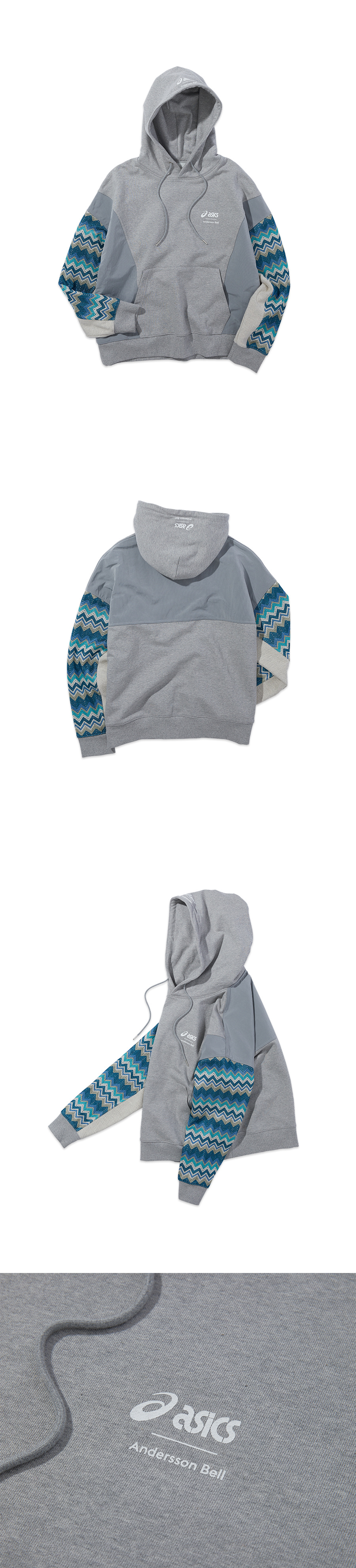 ★ANDERSSON BELL★ AB Contrast Hoodie atb924uGrey ASNFWTBU92 Buy Andersson Bell x Asics Contrast Hoodie Grey | SASOM