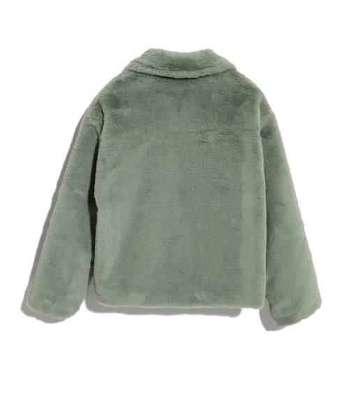 ZIP FUR JACKET_KHAKI