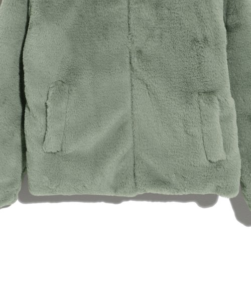 ZIP FUR JACKET_KHAKI
