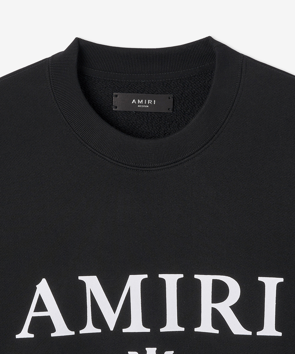 MUSINSA公式 | AMIRI Logo Print Man to Man - Black / MJL011001