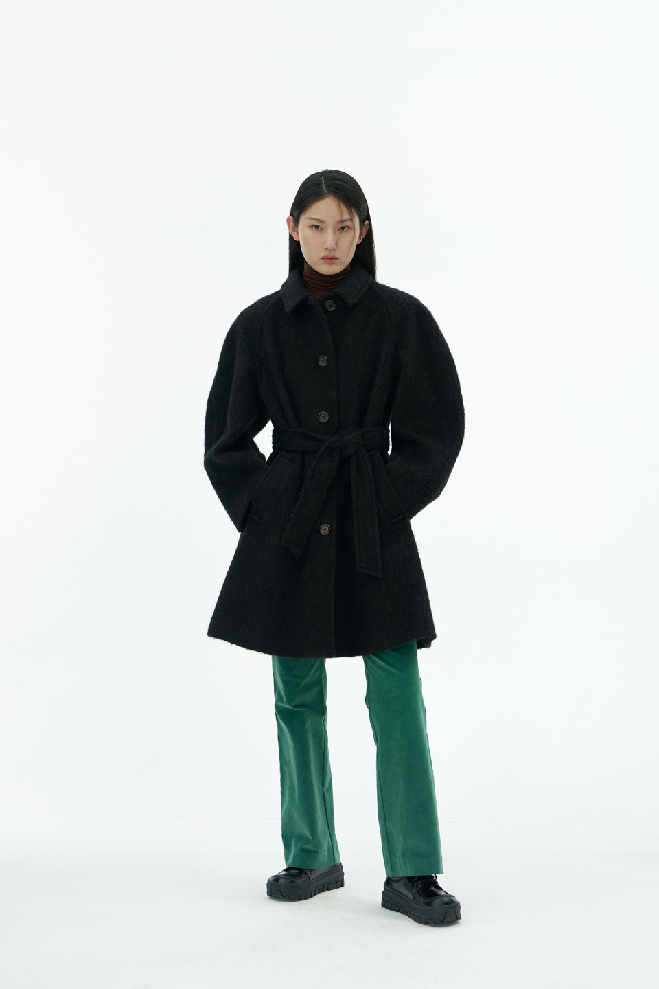 AMOMENTO ALPACA RAGLAN COAT アモーメント Alpaca Raglan Coat Brown | Shelter