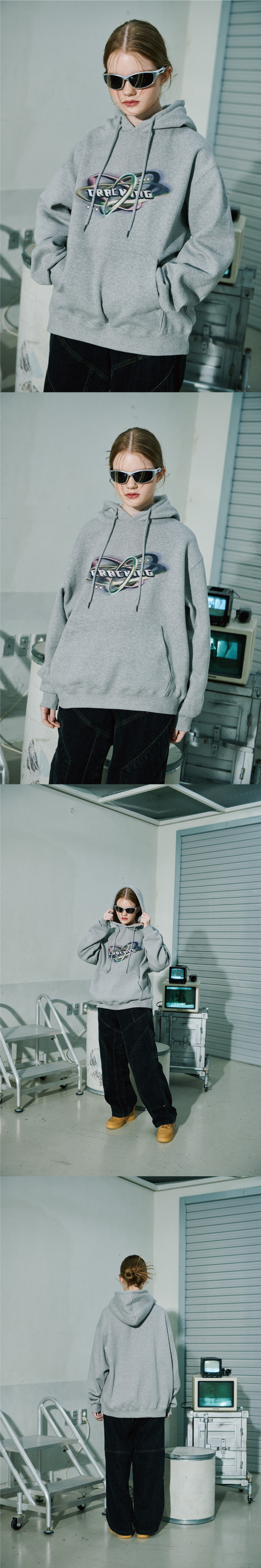 【CPGN STUDIO】DTP Science Fiction Brushed Hood SCIFIFANTASYCOLORBLOCKEDHOODIE