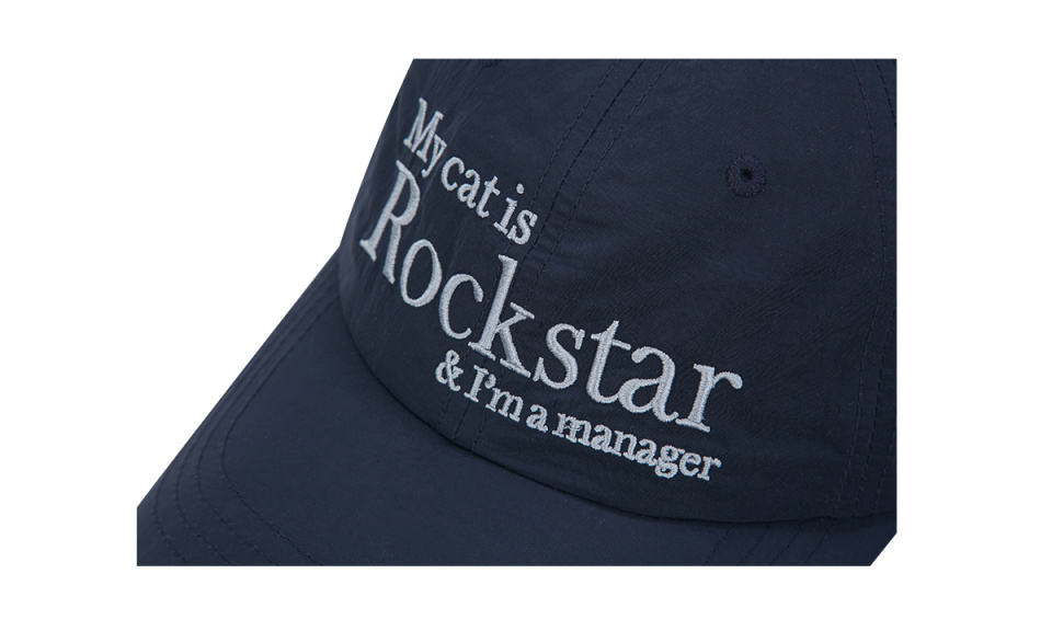 MUSINSA | JOEGUSH Rockstar cat Nylon cap (Navy)
