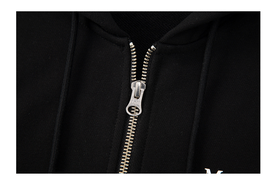 MUSINSA | JOEGUSH Smile Rockstar Hoodie Zip-Up (Black/White)