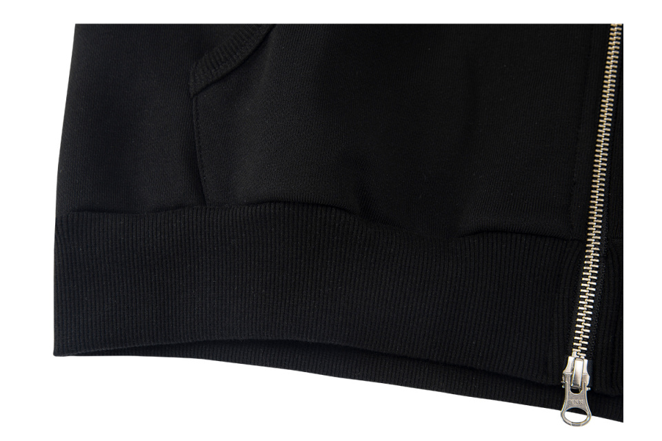 MUSINSA | JOEGUSH Smile Rockstar Hoodie Zip-Up (Black/White)