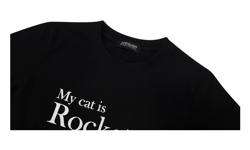 【JOEGUSH 】 My cat is Rockstar (CROP VER.) /追跡付 JOEGUSH（ジョーガッシュ）の「My cat is Rockstar L/S (CROP