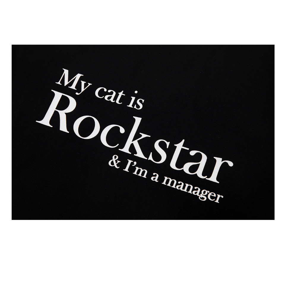 MUSINSA公式 | JOEGUSH My cat is Rockstar (CROP VER.) (Black)