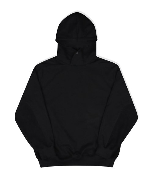REVERSE BLOCK CAP HOODIE BLACK